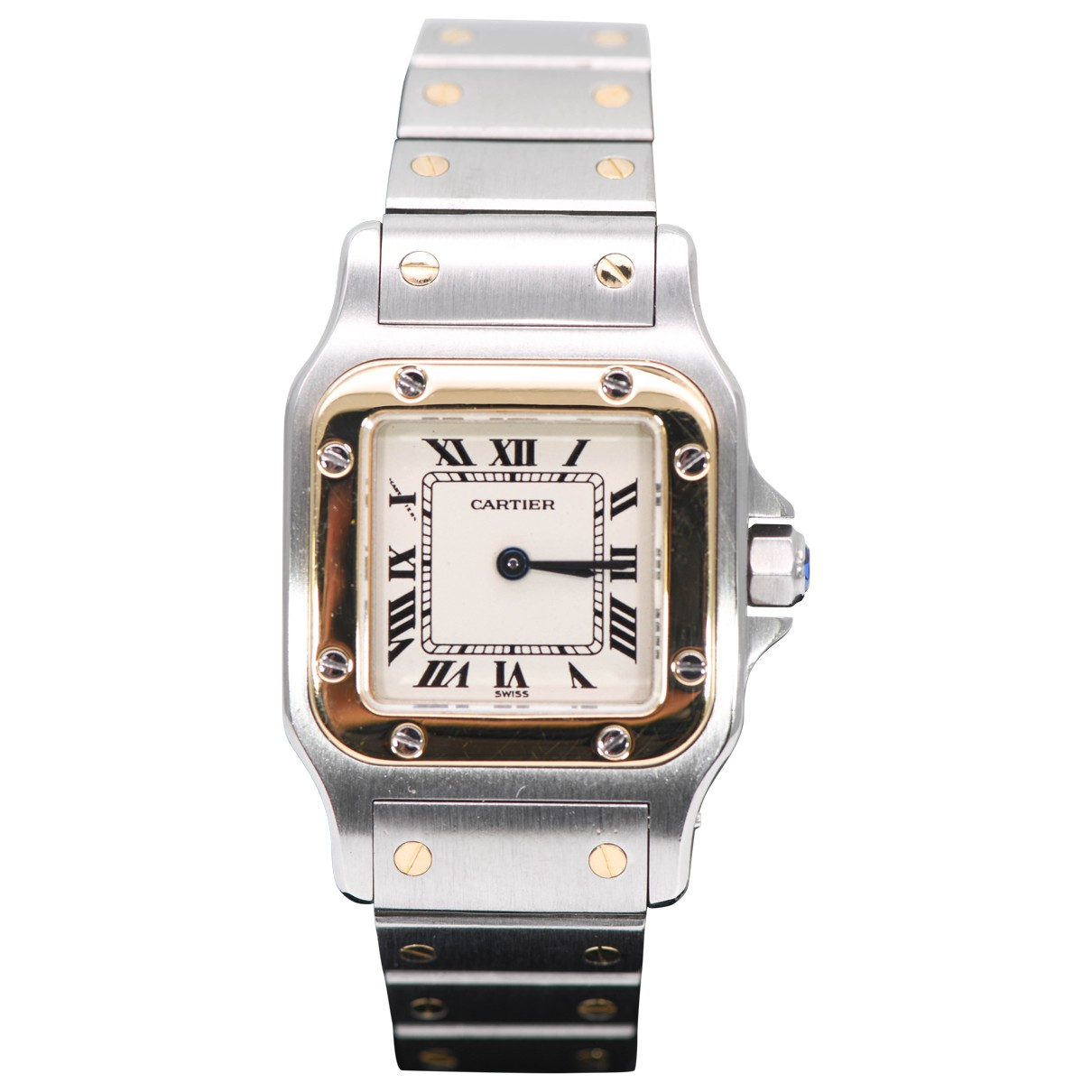 Santos galbée watch Cartier Silver in 